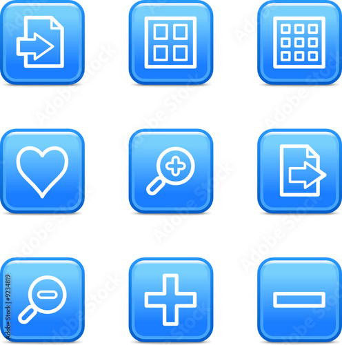 Image viewer web icons, blue glossy buttons series