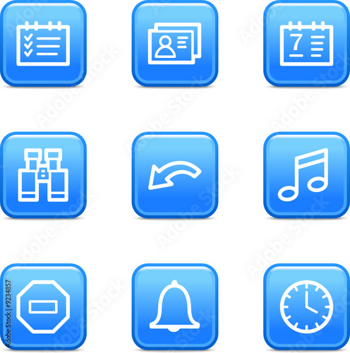 Organizer web icons, blue glossy buttons series © Sergiy Timashov