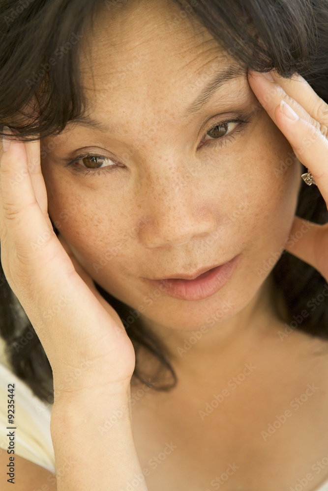 Fototapeta premium Woman With A Headache
