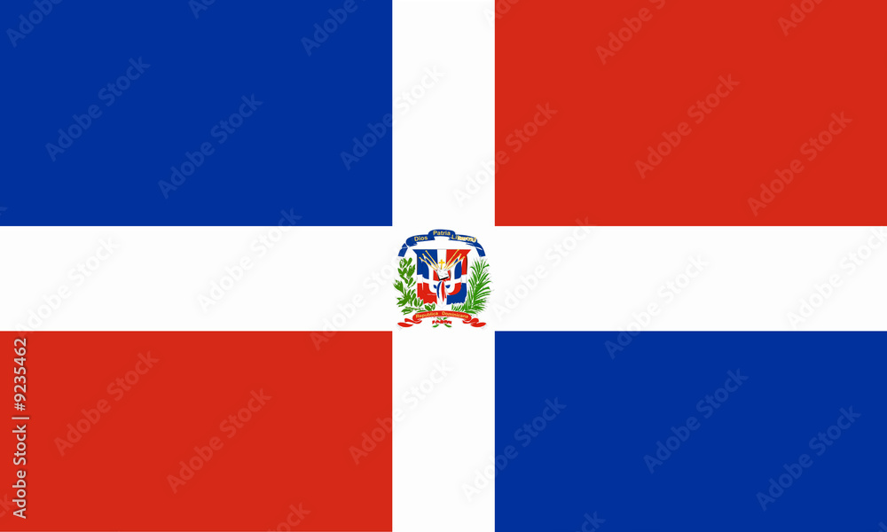 Fototapeta premium dominikanische republik fahne dominican republic flag