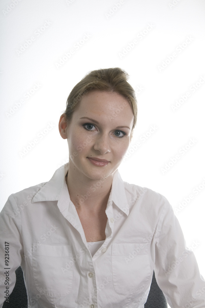 brunette working at various tasks in her office brunette working at various tasks in her office