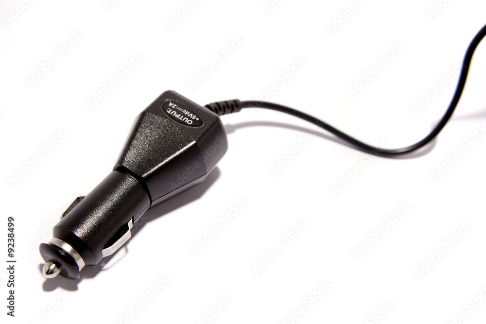 Car phone-charger on white background Car phone-charger on white background