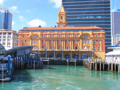 Auckland Harbor And Ship