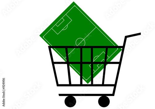 shopping cart, soccer