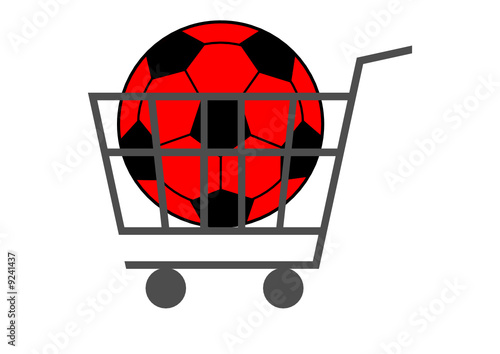 shopping cart, soccer