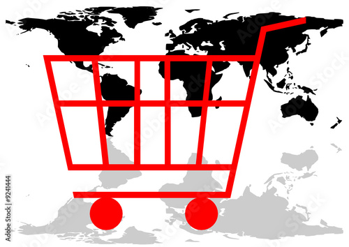 shopping cart, world