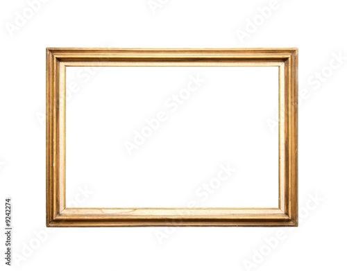 Empty picture frame on white