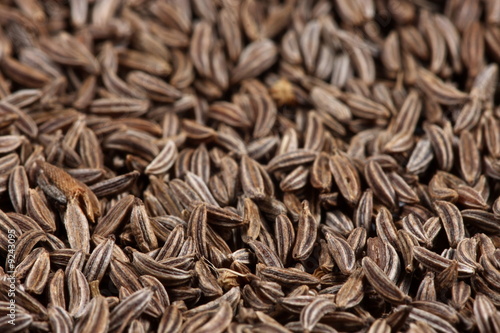 Caraway seeds close-up background texture