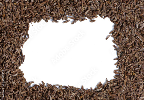 Caraway seeds close-up background texture