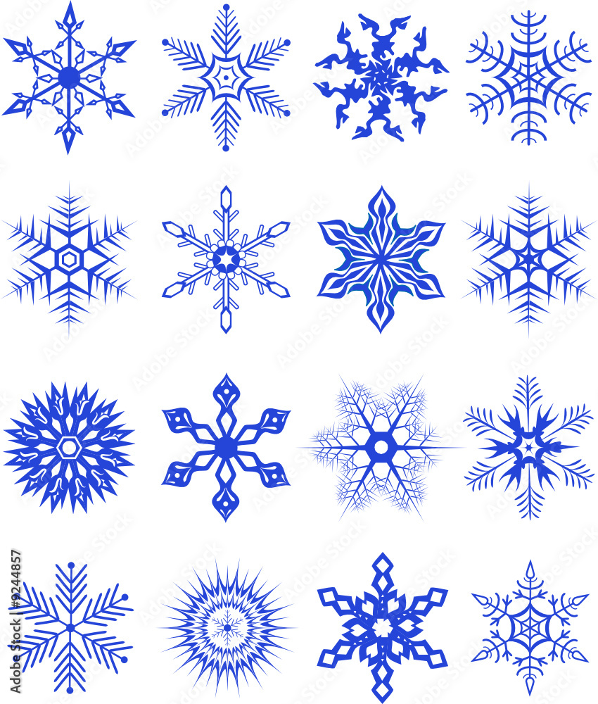 Collection of snowflakes3. Vector illustration Collection of snowflakes3. Vector illustration
