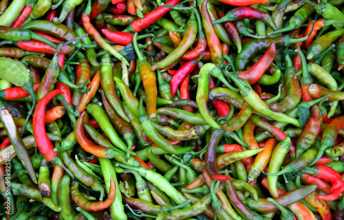 Green And Red Chillies