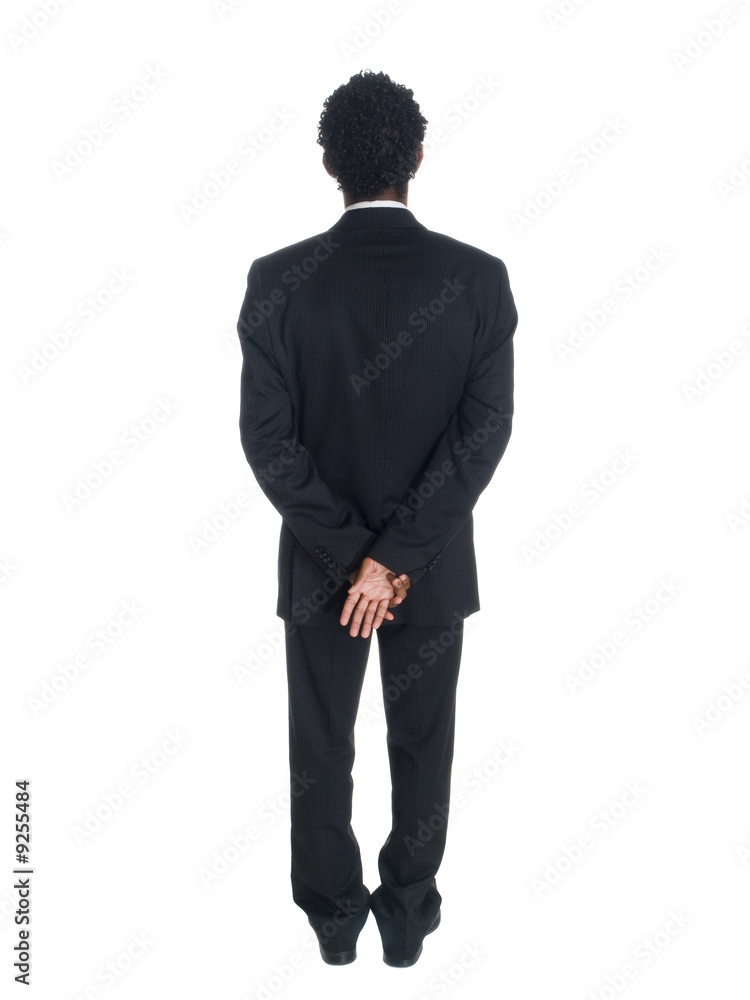 back side of a businessman back side of a businessman