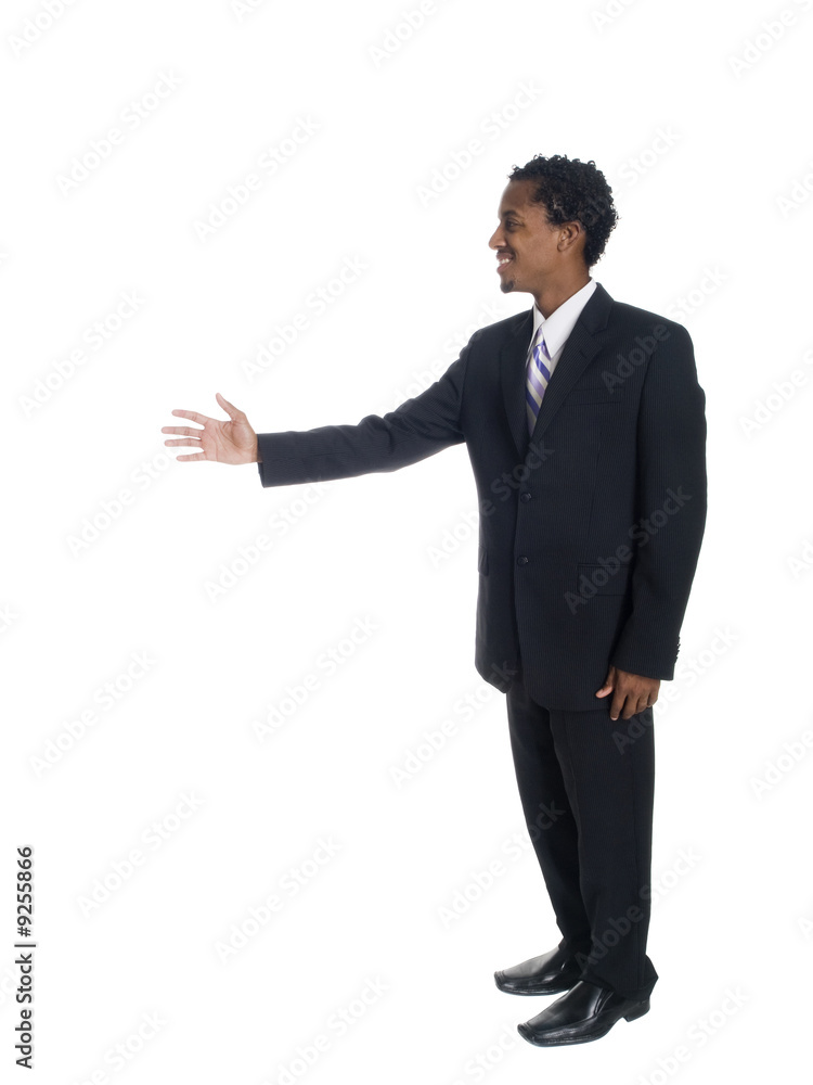 businessman reaching out to shake hands. businessman reaching out to shake hands.