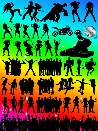 Active People Silhouettes