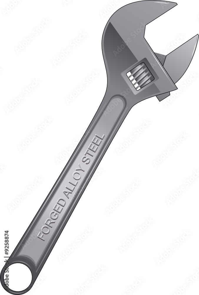 adjustable wrench vector adjustable wrench vector