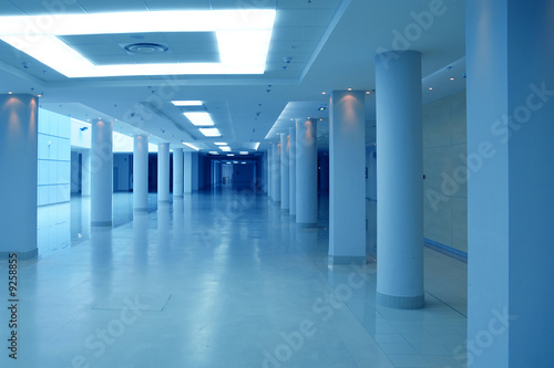 business hall blue