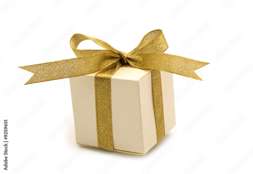 Obraz premium one fancy gift box on white background