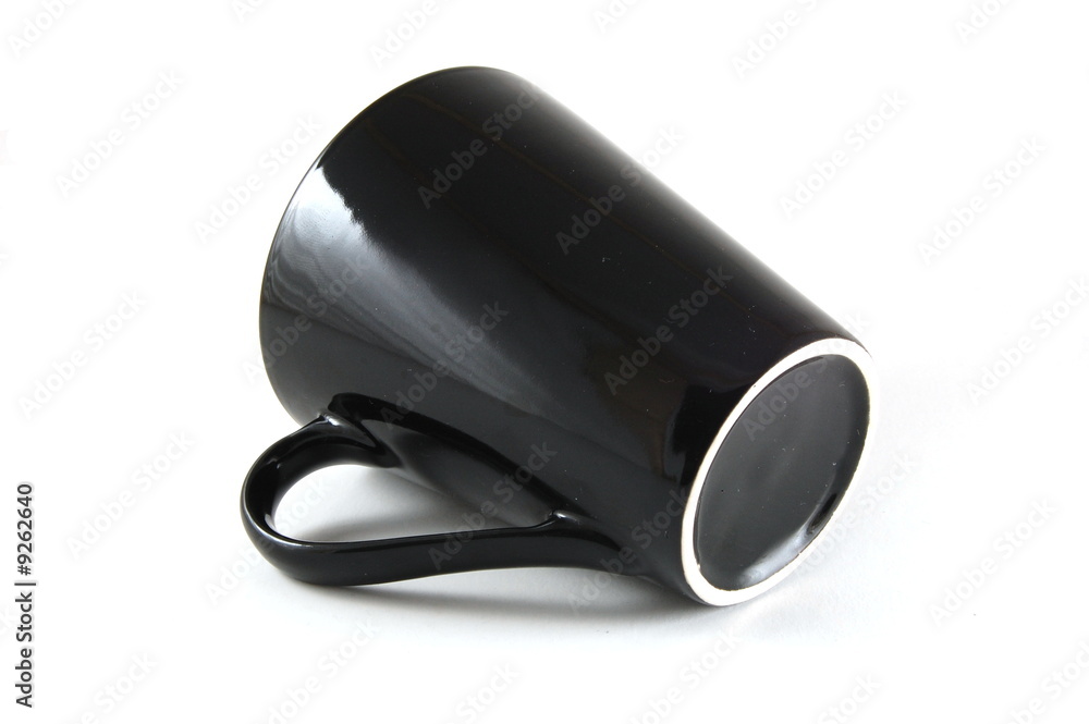 A black Cup isolated on a white background. A black Cup isolated on a white background.