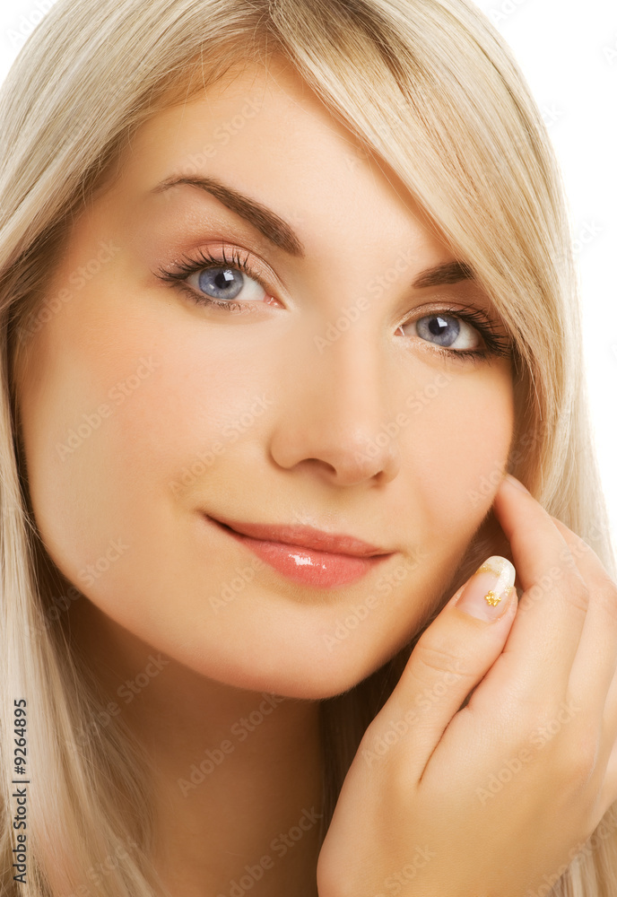 Beautiful smiling woman close-up portrait Beautiful smiling woman close-up portrait