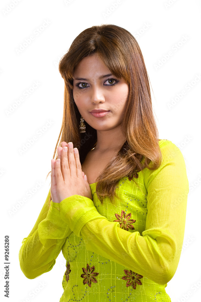 asian Muslim young woman wearing traditional Punjabi asian Muslim young woman wearing traditional Punjabi