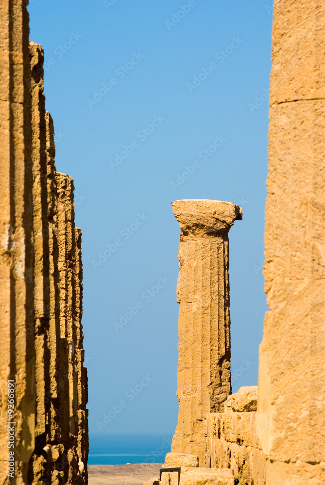 doric column of Valley Of Temples in Agrigento