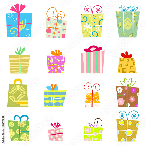 cute gift box vector