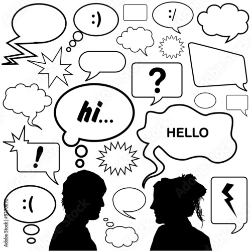 dialog bubbles great set vector