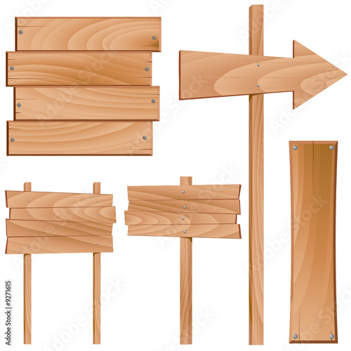wooden sign vector
