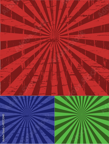 Hard, soft and no grunged vector rays