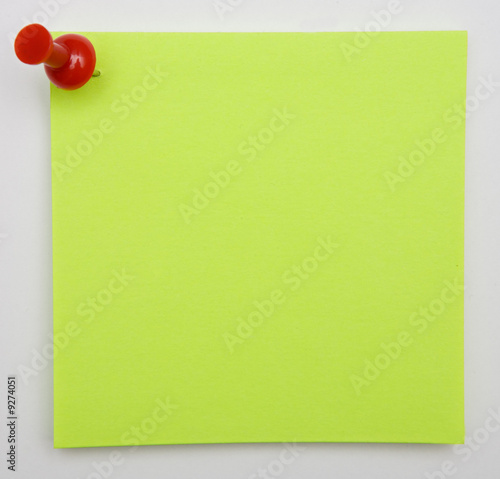 Photo of a Post-It a over white background