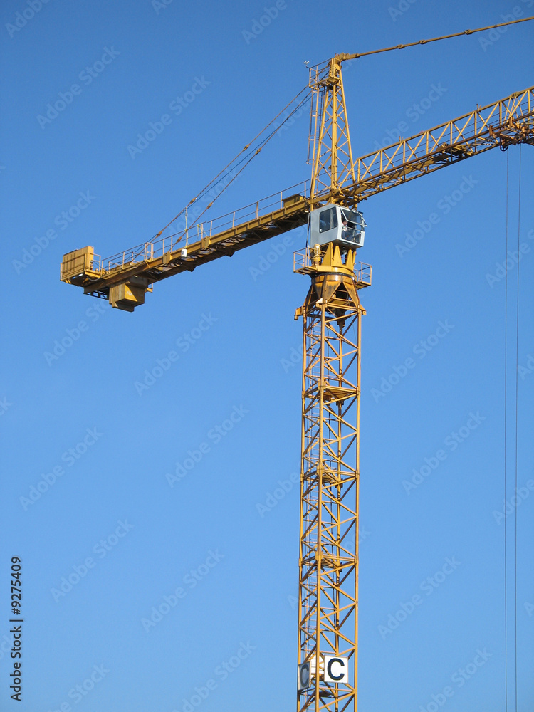 yellow construction crane