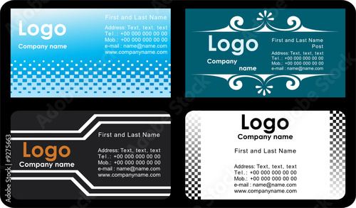 set of business card