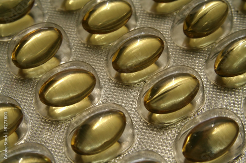Fragment of blister pack of helpful pills