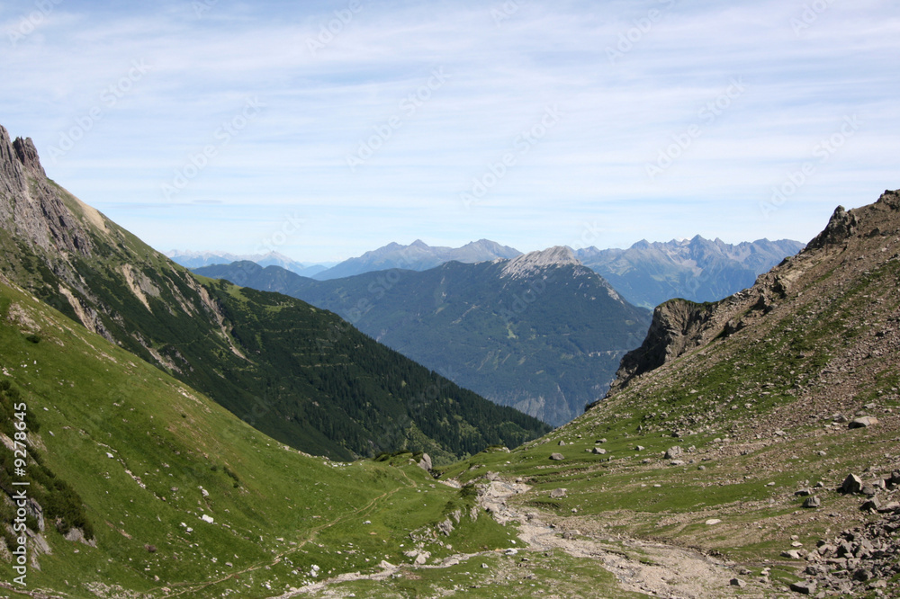 Landscape of Lechtaler Alps in Tirol, Austria