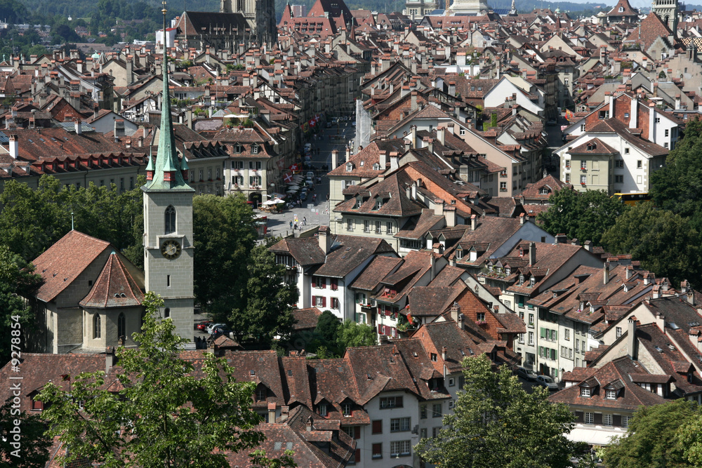 Cityscape of Berne, Switzerland. Famous old town.