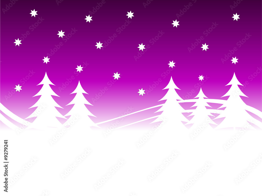 Mauve Christmas Background Vector Illustration