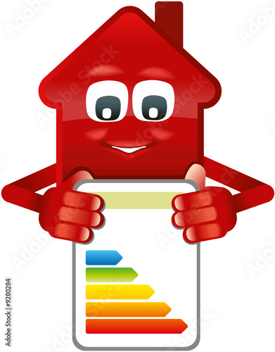 Haus zeigt Energieausweis