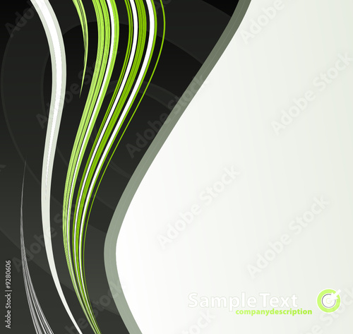 Green tones abstract lines