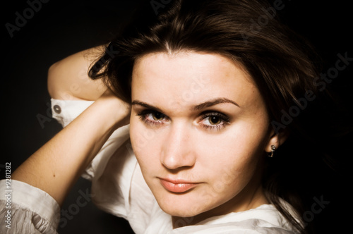 Portrait - Woman with Long Brown Hair