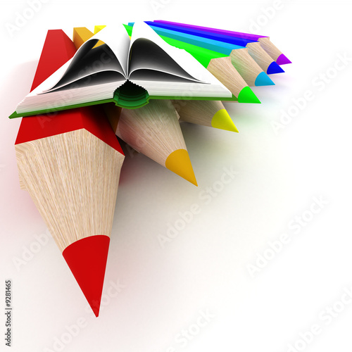Set of color pencils. the 3...