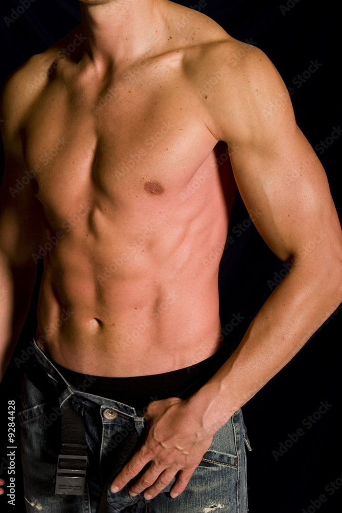 Naklejka premium Muscular male