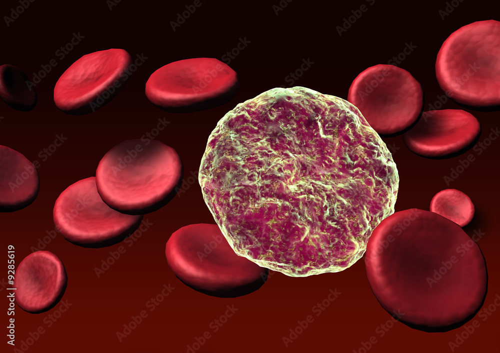 blood cells with virus blood cells with virus