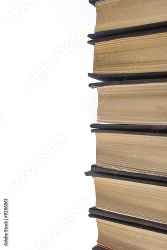 Books with hardcover isolated on a white background