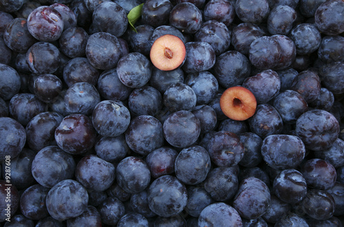 Plums background