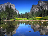 Summertime view of El Capitan in Yosemite National Park