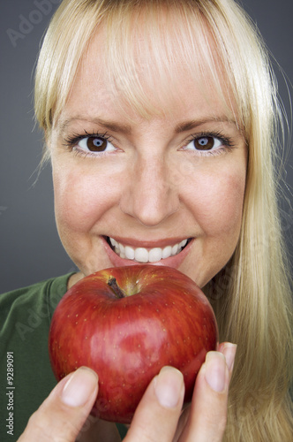 Beautiful Woman With Apple ...