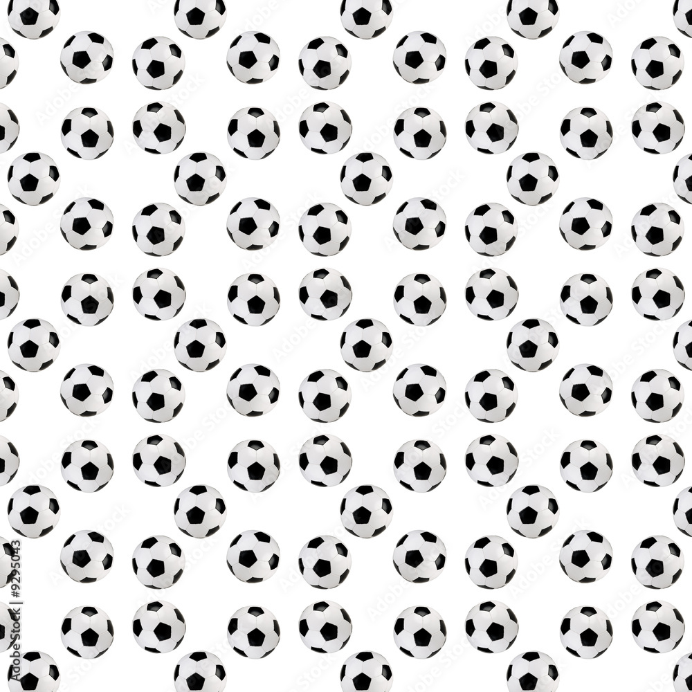 Soccer ball seamless texture -  isolated on white background