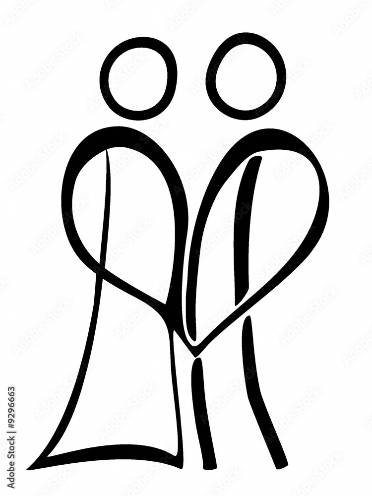 Heiraten Symbol Herz Stock Illustration | Adobe Stock
