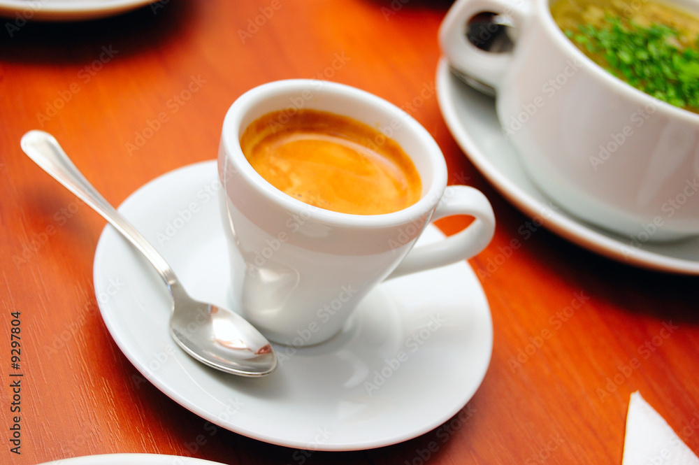 close-up of cup of cofee (espresso), shallow DOF close-up of cup of cofee (espresso), shallow DOF