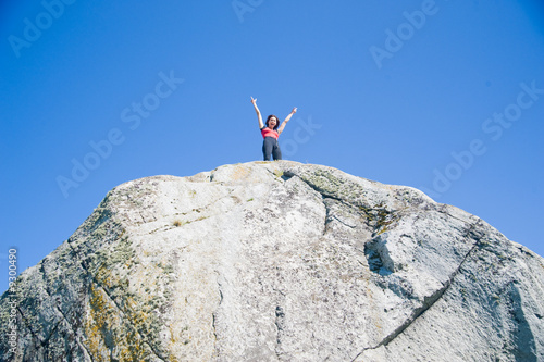 Successful rock climber